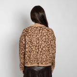 Πλεκτή Ζακέτα Animal Print Καφέ (εικόνα 3)