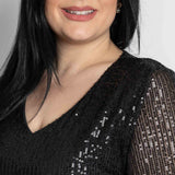 Φόρεμα με Πούλιες  Μαύρο (εικόνα 2)