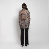 Πουκαμίσα Διάφανη Animal Print Καφέ (εικόνα 4)
