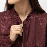 Σετ Satin Animal Print  Μπορντό (εικόνα 4)